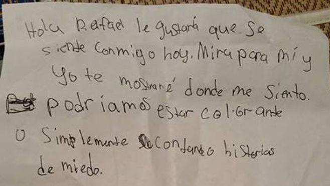 La Emotiva Carta De Una Niña Para Que Un Compañero De Clase No Se